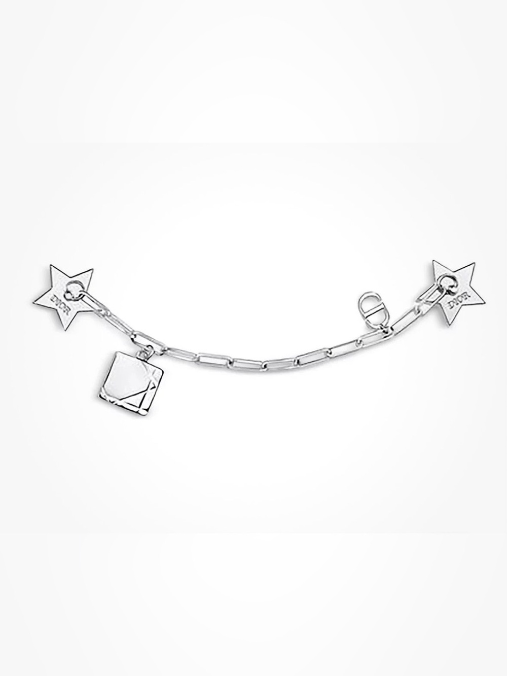 Dior Silver-Tone Star & Logo Charm Chain Phone strap
